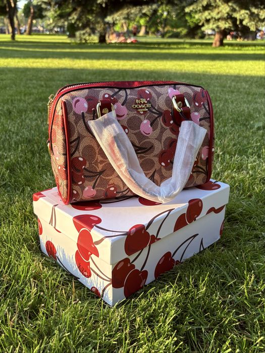 Сумка Coach Mini Rowan Satchel Cherry | Нова | Бірки