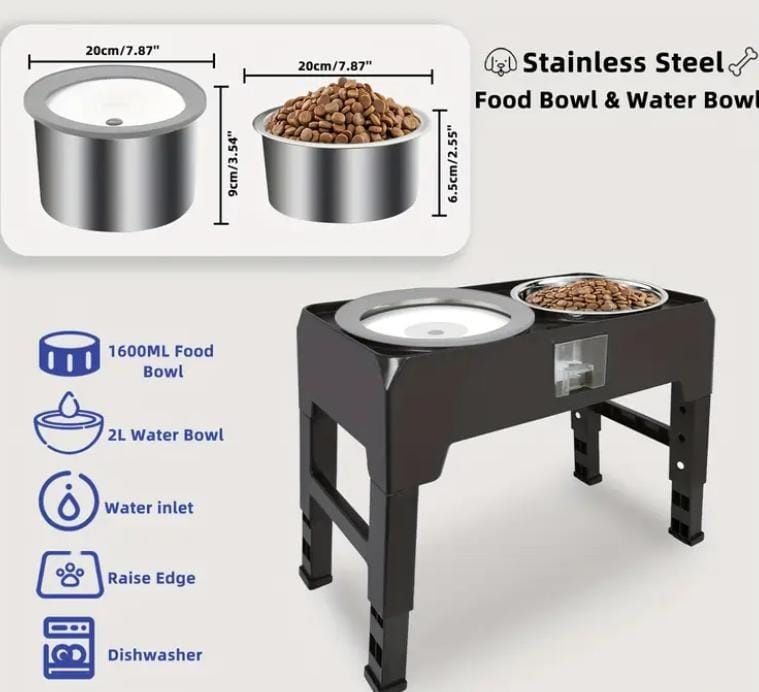Regulowana podwyższana miska dla dużego psa Nowa