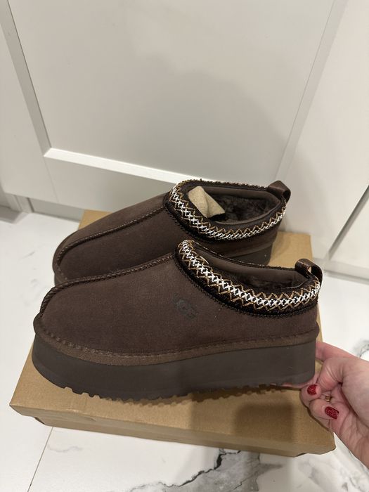 Czekoladowe sniegowce klapki ugg tazz II 36
