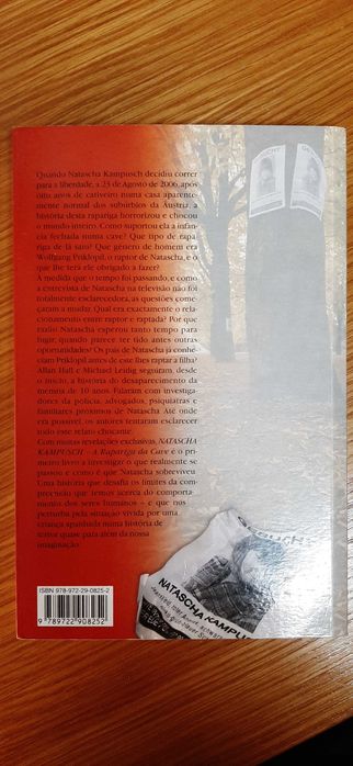 Livro "Natascha Kampusch - A Rapariga na Cave" (Allan Hall, M. Leidig)