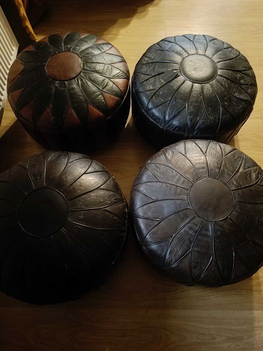 Pufa skórzana, krzesło, fotel