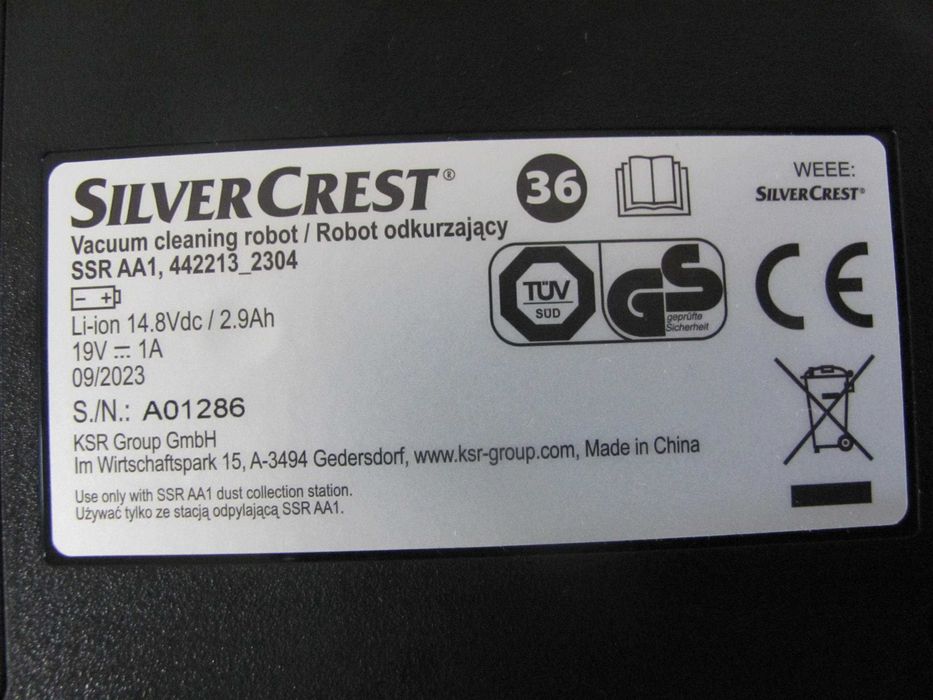 Robot sprzątający SILVERCREST SSR AA1, z inteligentne sterowanie