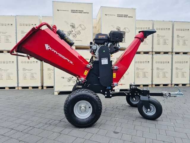 KRYSSPOL! Raty 10x699zł Profesjonalny rozdrabniacz rębak spalinowy do gałęzi 15cm ze sprzęgłem palenie kluczyk Loncin 15KM 420cc stabliny do lasu