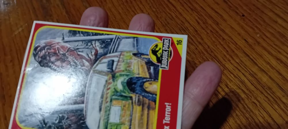 Karty kolekcjonerskie 9 szt Jurassic Park