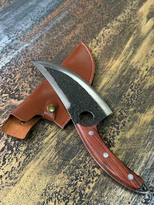 Кухонный нож топор топорик сантоку из кованой нержавеющей стали 32 см