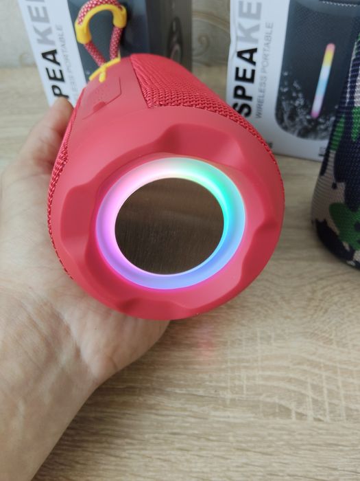 Потужний звук блютуз  колонка JC-500 10Вт з RGB підсвіткою