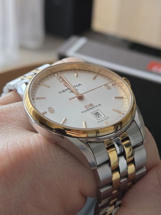 Certina DS Powermatic 80 Bicolor - full set, bardzo dobry stan.