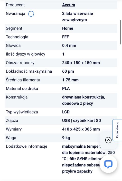 Drukarka 3d Accura Genius 3d