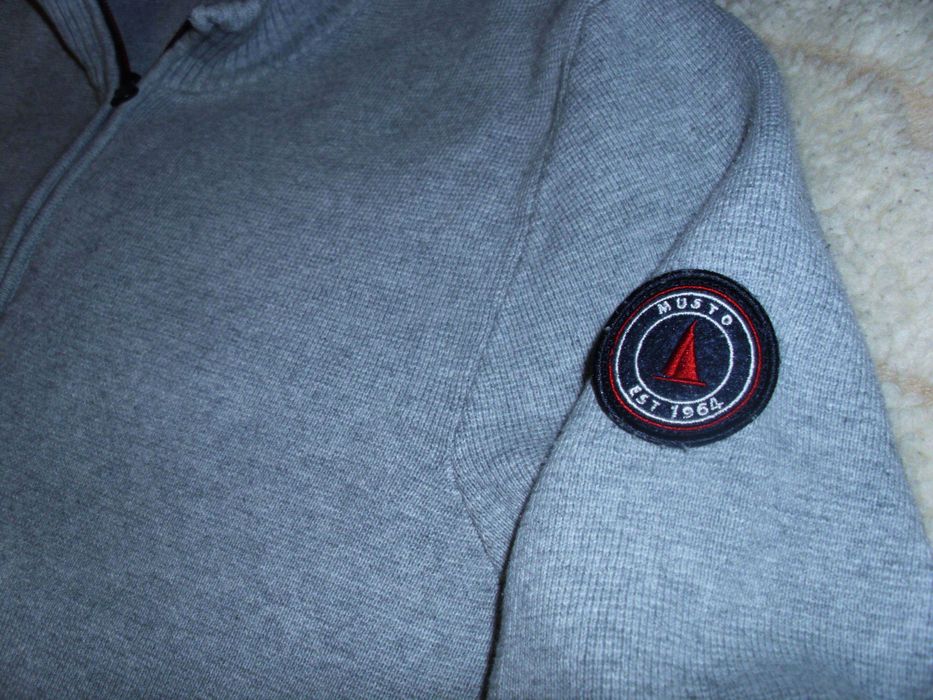 sweter MUSTO bawełniany męski żeglarski XL