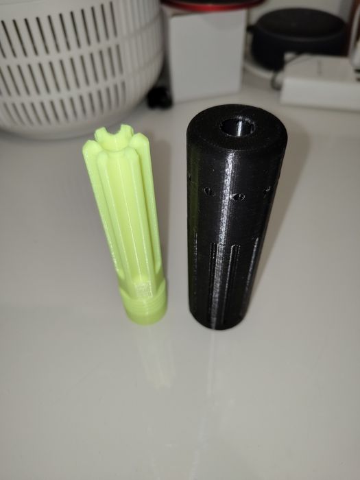 Silenciadores airsoft 3D com ponta amarela