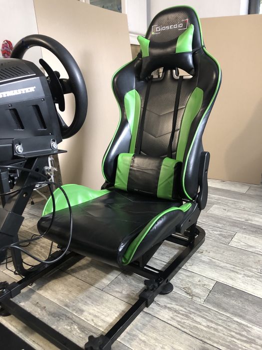 Zestaw do Simracing, Thrustmaster TS-PC, TLCM, H-shifter SimMasters, RIG z Fotelem + gratisy