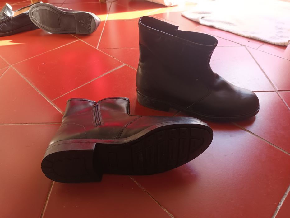 Botas pretas n.42 pele