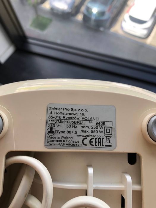 Picadora de carne Zelmer 887.5 Ecru