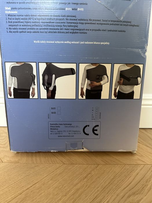 Orteza barku, kamizelka stawu barkowego r.L