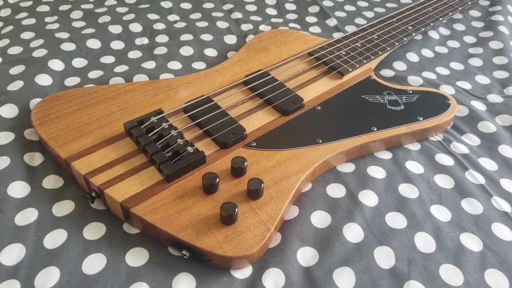 Thunderbird V 5 strun Epiphone Pro  Natural Oil aktywna elektronika bas gitara basowa