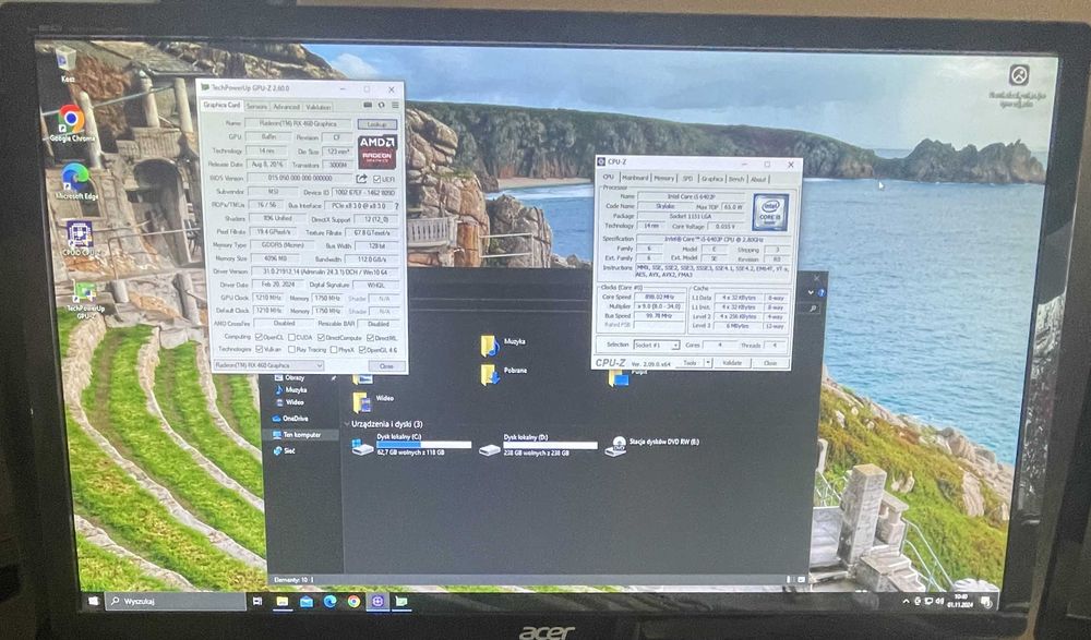 Medion/i5-6402P 4x3,4GHz/SSD256GB-120GB M2/16GB/Windows10/HDMI4GB/Wifi