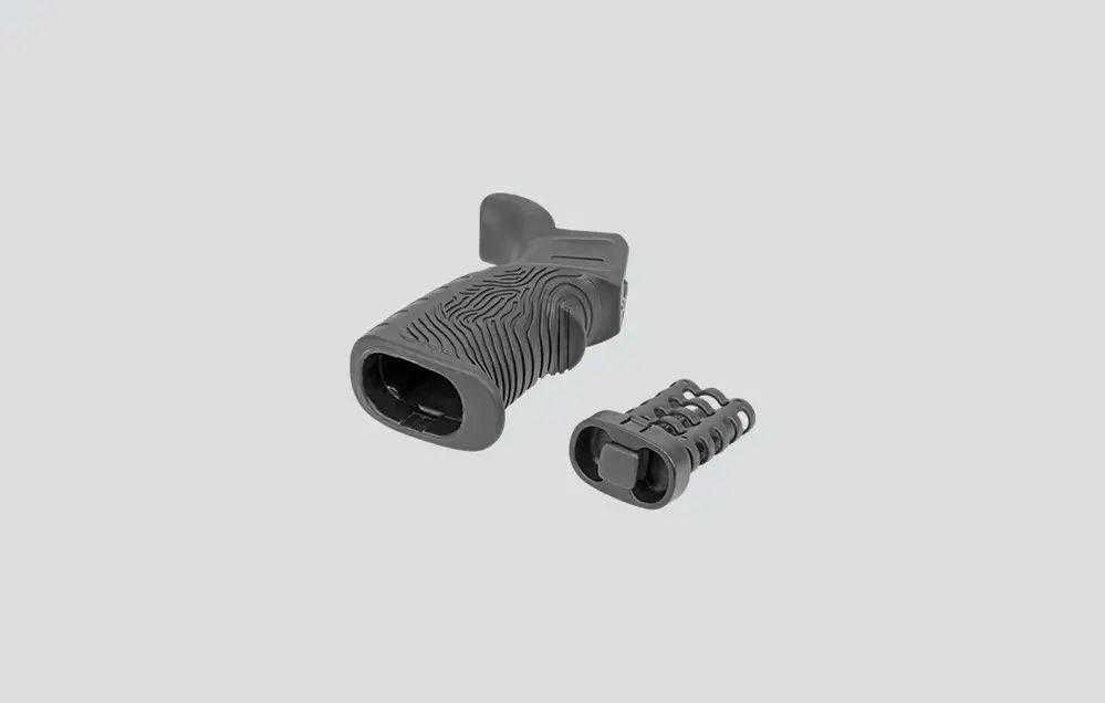 Прорезинене руків'я з хвостом DLG для AR-15/M16/M4 чорне