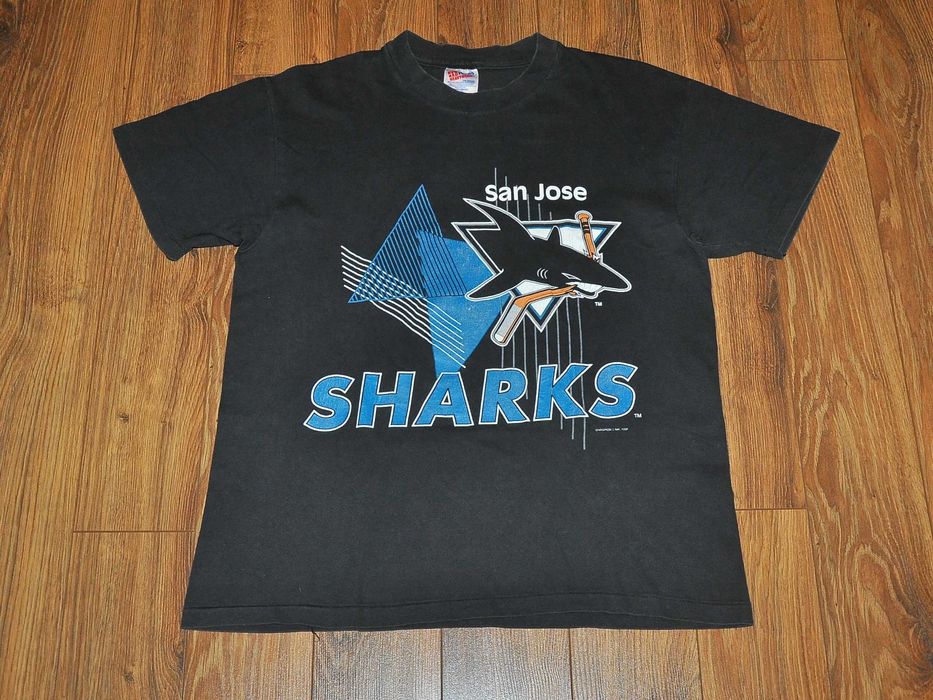 SAN JOSE SHARKS - koszulka rozm.L Vintage 1992 NHL Hokej