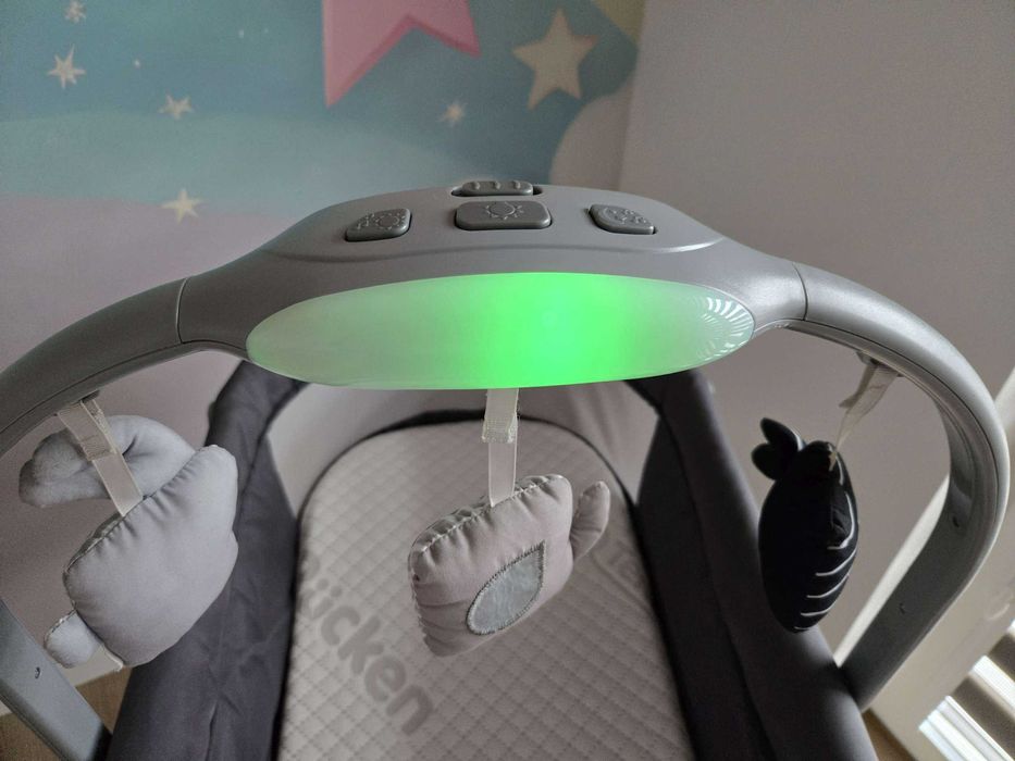 Chicco Łóżeczko Kołyska Baby Hug AIR 4w1 dark grey + materac RUCKEN