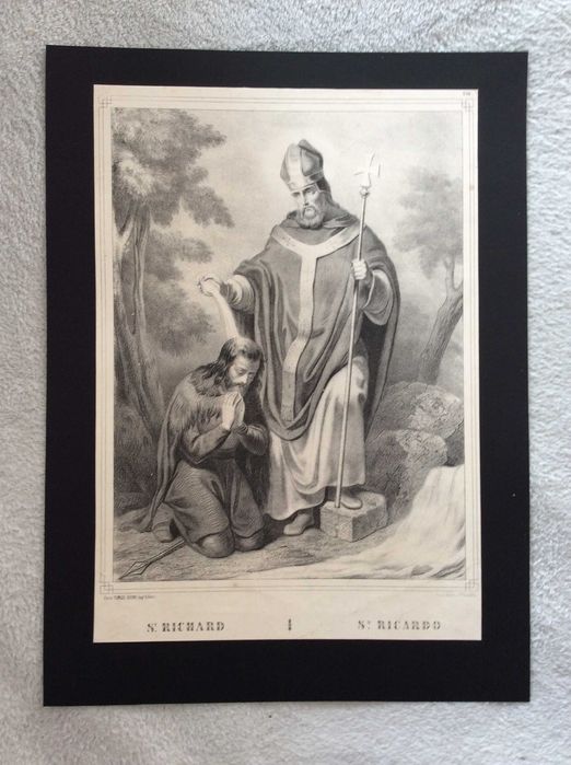 S.t Richard - S.N Ricardo -Litografi numerada do século XIX. Rara