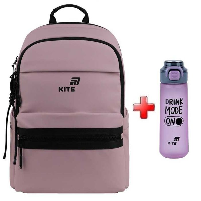 Рюкзак підлітковий Kite Pink K26-2721L-3  подарунок пляшка Kite
