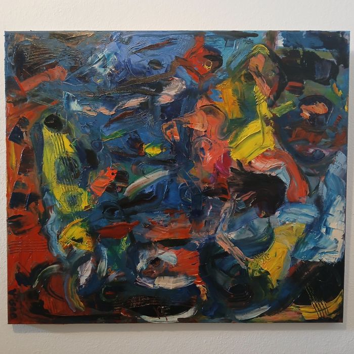 Quadro a óleo sobre tela, abstracto, 60x70cm