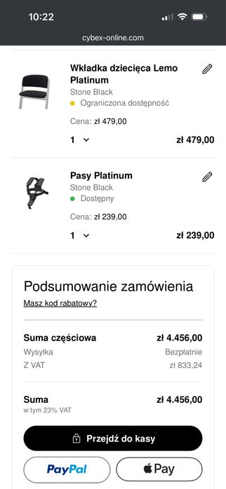 NOWE Cybex Lemo Platinum Krzesełko 3 w 1 bogaty zestaw