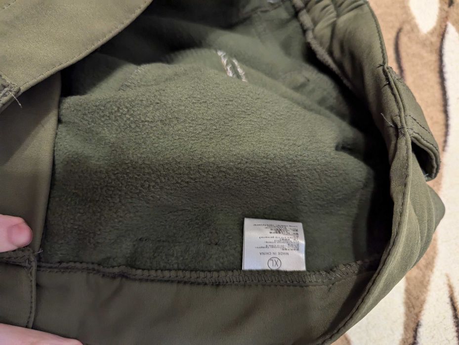 Мужские  теплые карго милитари  soft shell штаны на флисе, XL