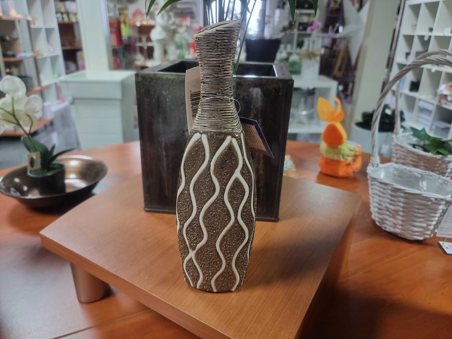 Wazony ceramiczne brązowe do kwiatów ceramiczny wazon mały