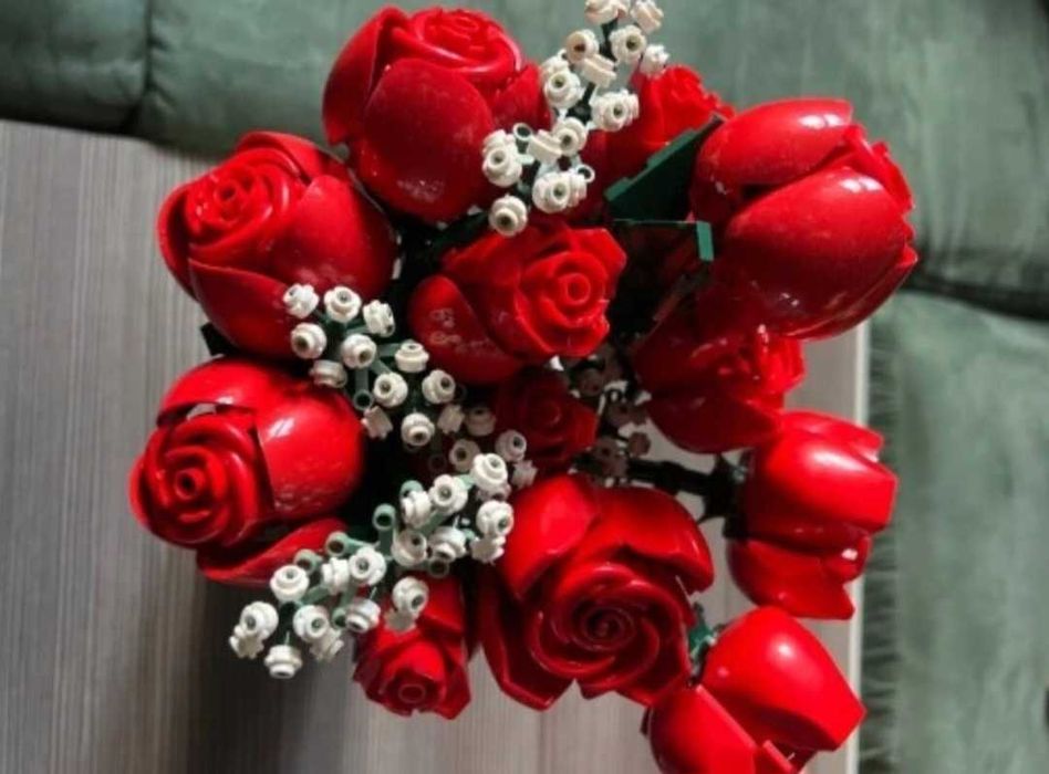 Klocki Kwiaty Bukiet róż Prezent Klocki dla dziewczynki