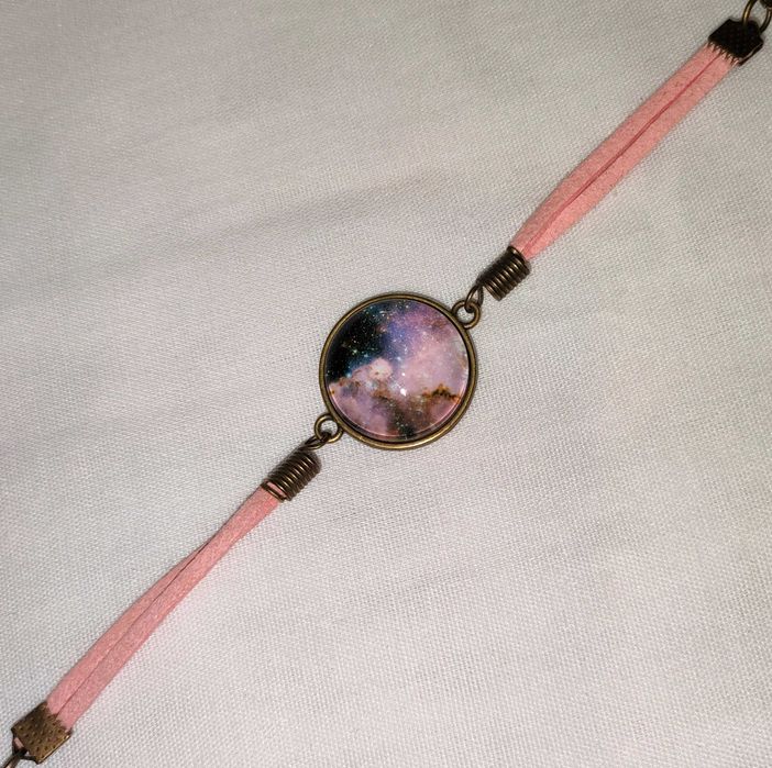 Bransoletka Mgławica Gwiazdy Kosmos Handmade