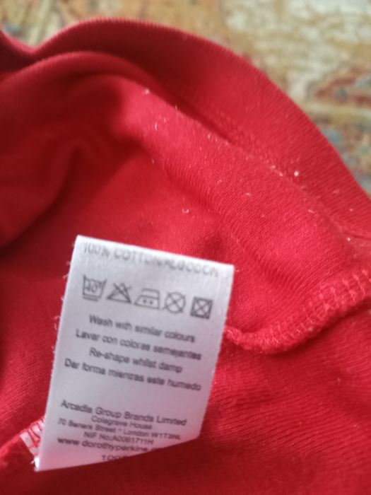 Czerwona bluzka bez rękawa Dorothy Perkins rozmiar 40