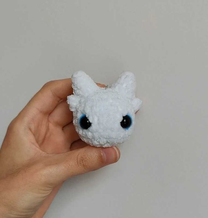 Conjunto Toothless & Light Fury | Porta-chaves | em Crochet | Amigurumi