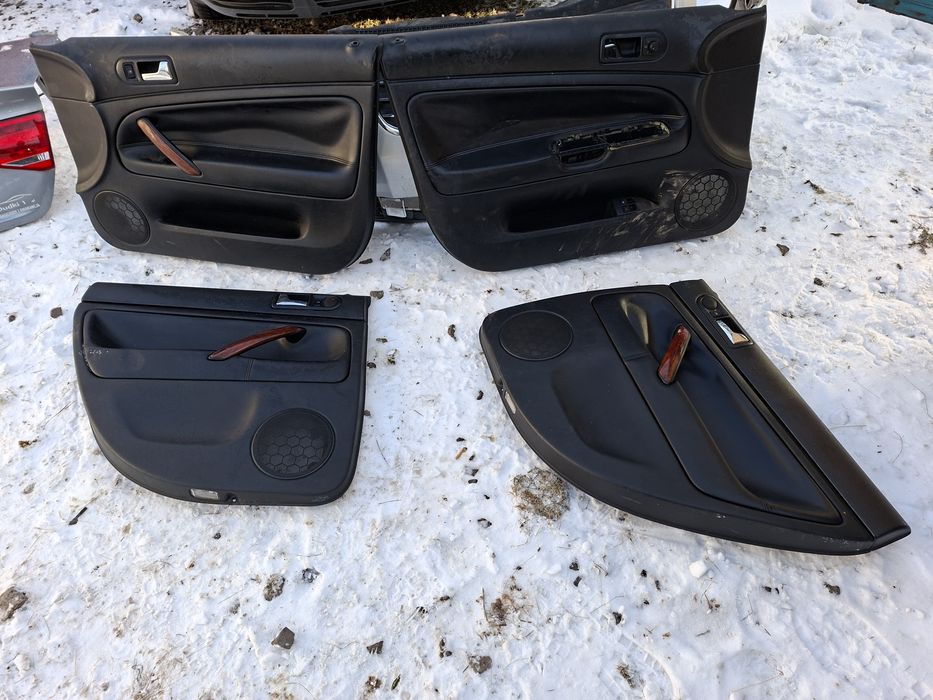 Volkswagen Passat b5 fl kombi komplet foteli pół skóra alcantara grzan