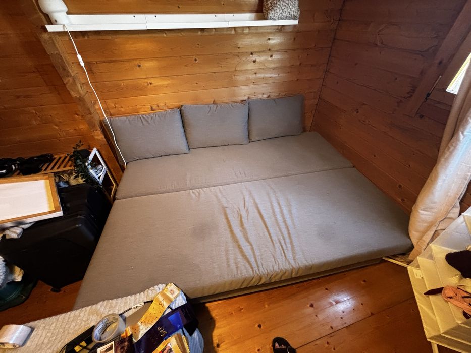 Sofá cama cizento