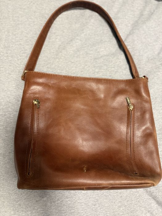 Duża torebka shopper Ochnik skóra naturalna karmel A4