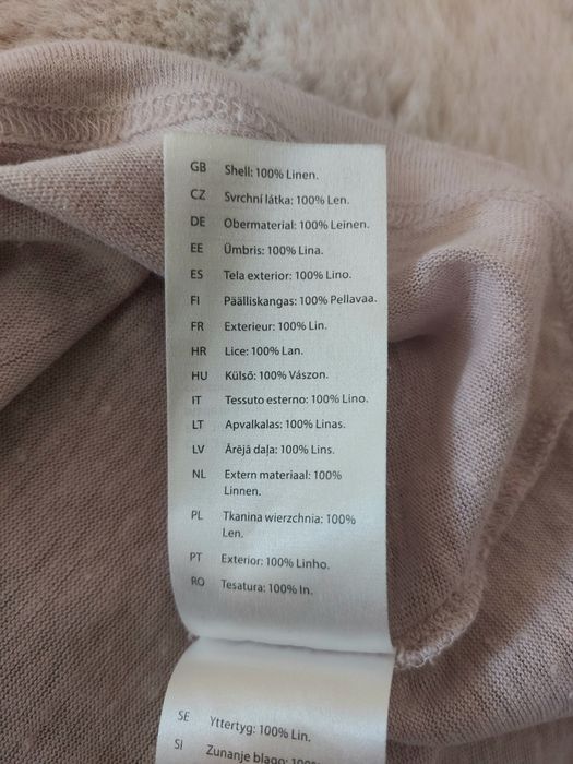 Bluzka koszulka T-shirt COS 100 % len męska L