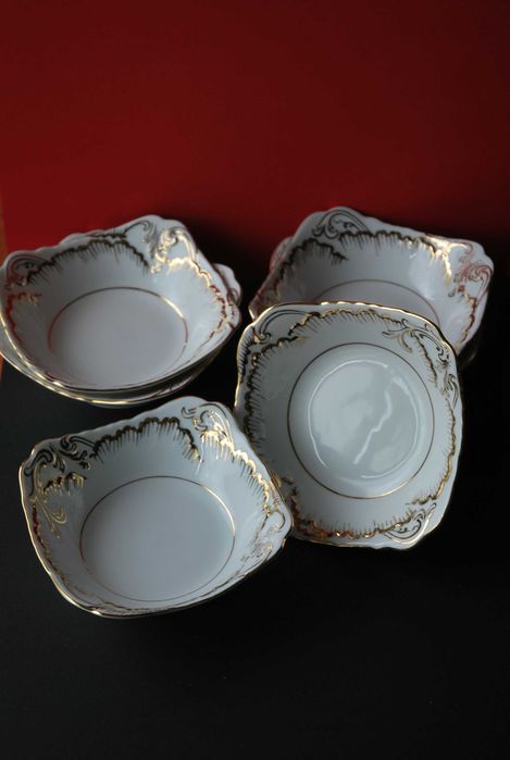 Porcelana Ćmielów. Rococo. Zestaw 6 salaterek.