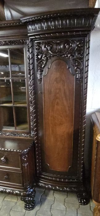 Biblioteka +.biurko Antyk Neorenesans Lwie Łapy Gabinet