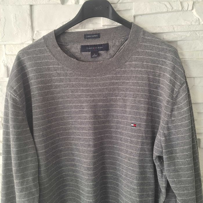 Męski sweter Tommy Hilfiger kaszmir rozm. M szary