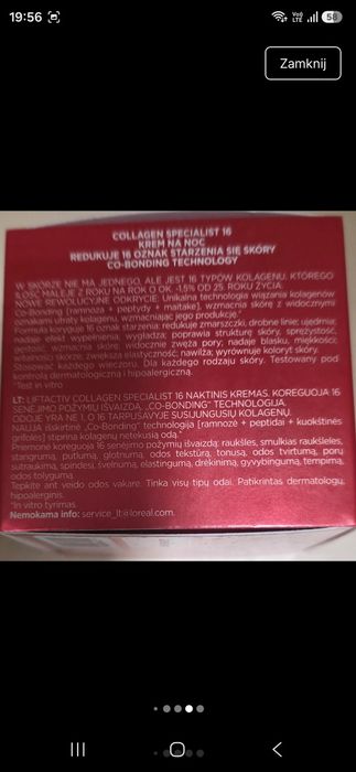 Colagen vichy krem na noc nowy