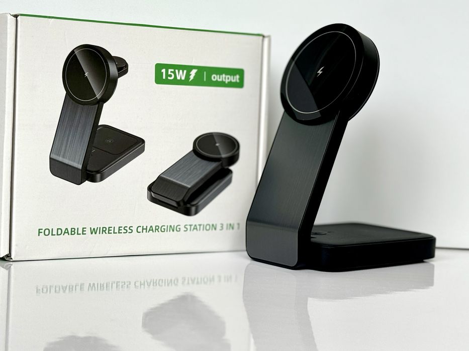 Магнітна бездротова зарядка зарядний пристрій адаптер станція