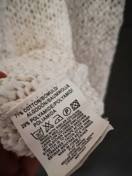 Biały sweter na lato M, S- sprzedam!