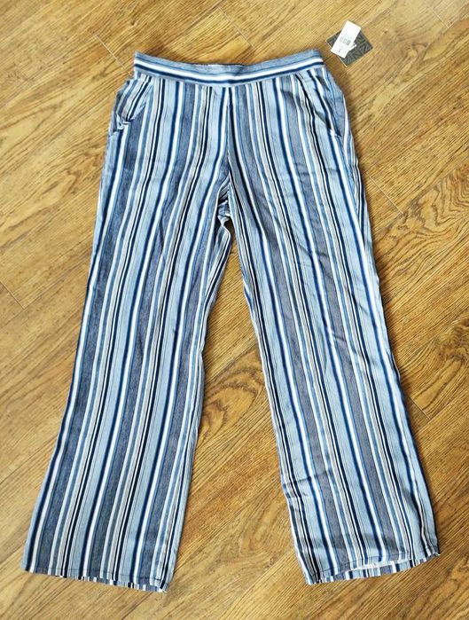 Szerokie letnie spodnie paski hippie boho
