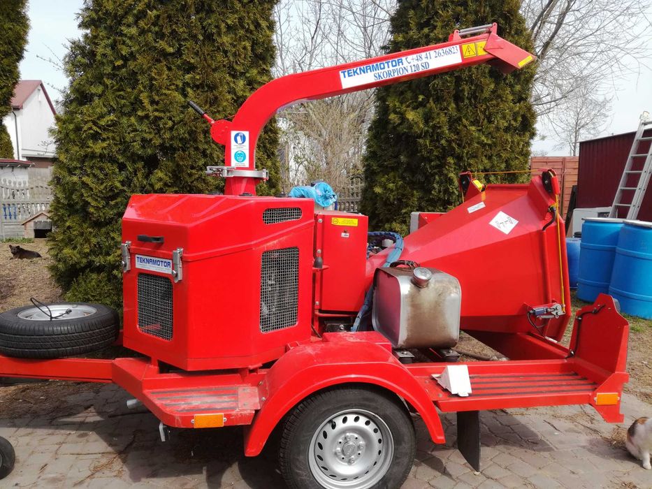 Rębak Scoripon 120 SD, usługi rębakiem, usługi piłą spalinową