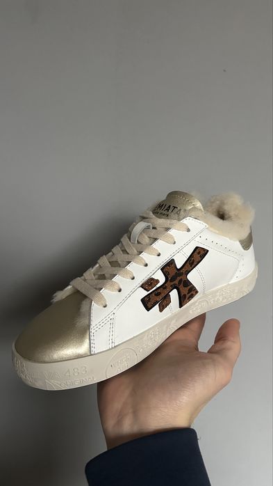 Кеди з хутром , преміата , premiata зимні . 38 р / 24.5 см