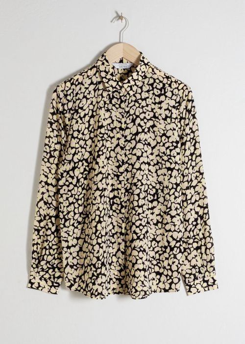 Шовкова сорочка прямого крою з натурального шовку & other stories