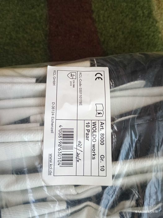 Rękawice robocze w rozm 10, 18sztuk