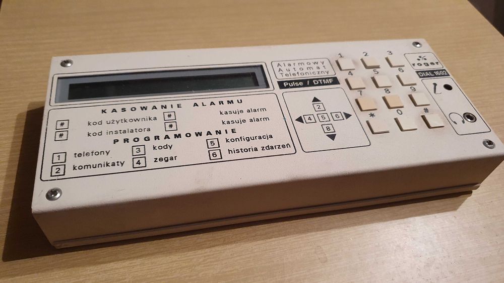 Alarm i Dialer powiadomienie telefoniczne ROGER 1602