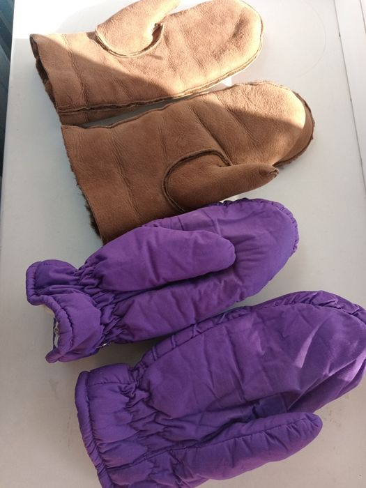 Рукавички перчатки  варешки шкіряні кожание жіночі